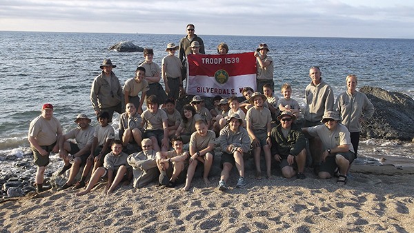 Twenty-three Scouts and nine adults from Silverdale’s Troop 1539 attended summer camp Aug. 3-9 at Camp Emerald Bay on Santa Catalina Island