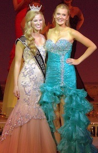 Emily Houston (right) poses with Miss Washington's Outstanding Teen of 2012 Janae Calaway during the Miss Washington's Outstanding Teen Pageant.
