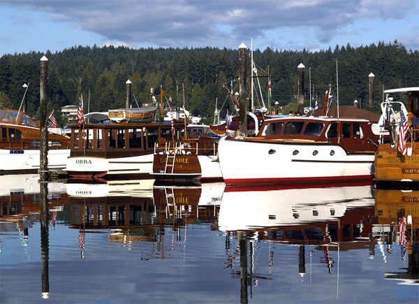 The 15th annual Poulsbo Yacht Rendezvous is held this weekend at the Poulsbo Marina. Power-boats displayed were built prior to Dec. 31