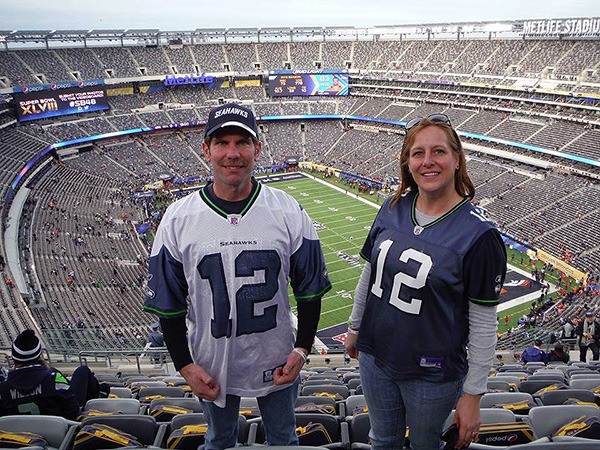 Scott and Kimberly Kelly of Kingston ... like the Seahawks