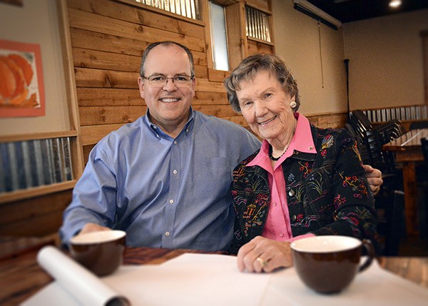 Ardis Morrow with Morrow Manor supporter Dan Ryan of Tim Ryan Construction