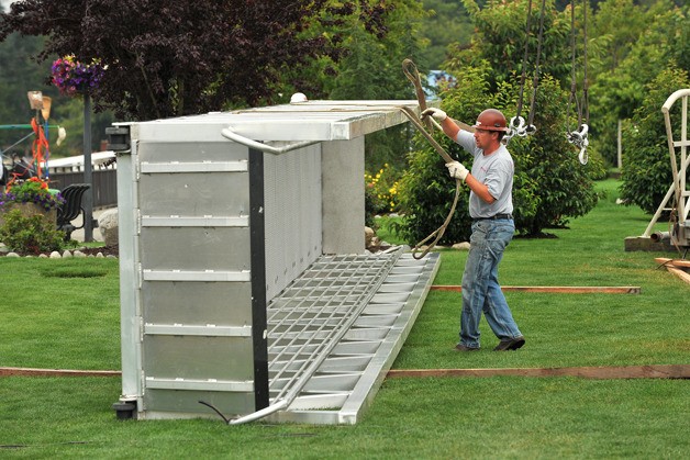 Four new aluminum gangways were installed at the Port of Kingston early this week. The work marked the beginning of a four-month project that will restore wood