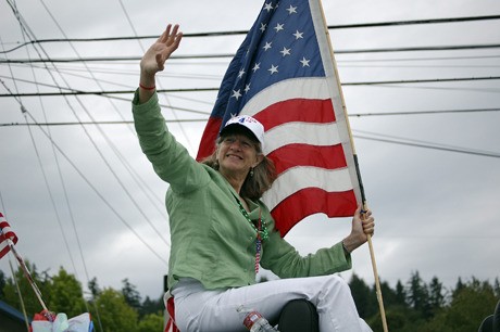 Grand Marshal Bobbie Moore kicked off the Kingston Fourth of July parade Sunday afternoon. Hundreds of spectators lined the streets of Kingston to revel in the spirit of the holiday.
