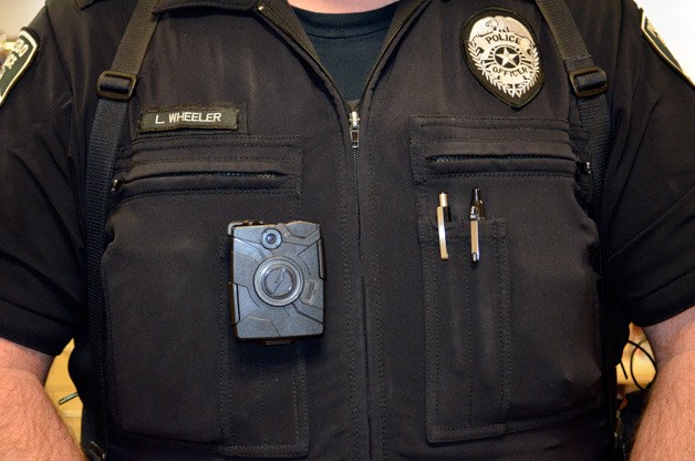 The Poulsbo Police Department's officers wear body cameras like this one while on duty.