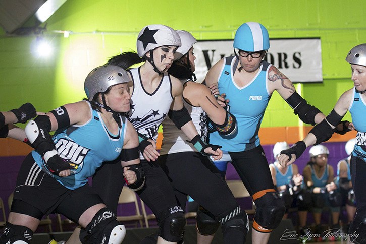 Northwest Derby Company faced the Oly Rollers — one of several teams they compete against throughout the region — during a bout in May.