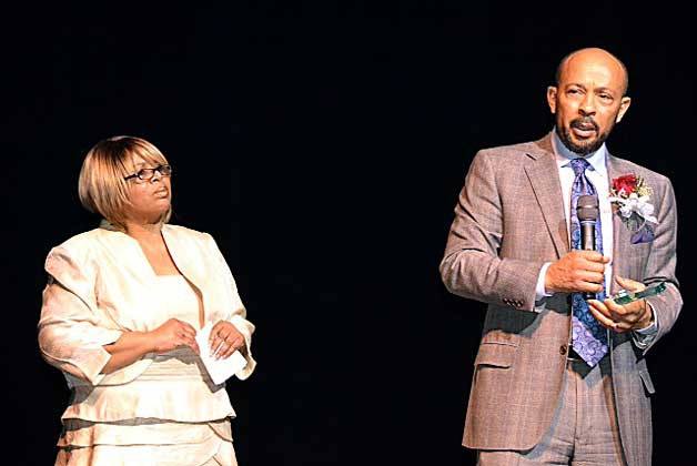 A speaker and honoree at a previous African American Achievement Awards ceremony.