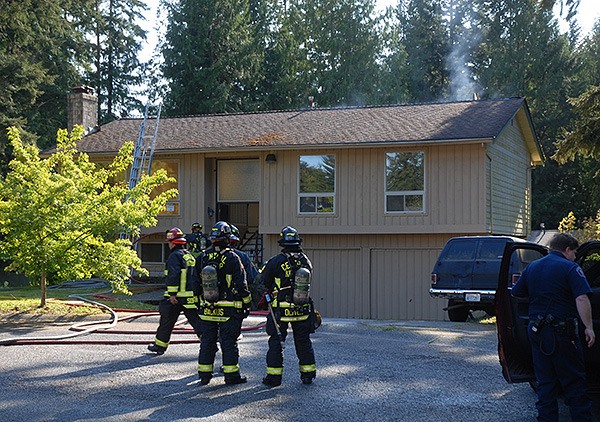 CKFR firefighters respond to a structure fire on Bridle Wood Place in Central Kitsap April 29.