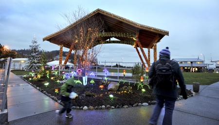 The Kingston waterfront park lights have been upgraded from last year with new designs and a lighted garden theme.