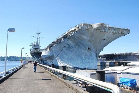 The USS Ranger has been docked at the Naval Inactive Ship Maintenance Facility in Bremerton since 1993. It may be towed to Fairview