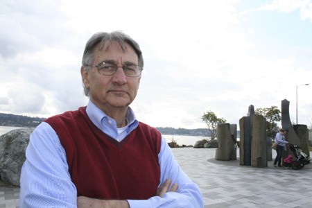 Former Bremerton Mayor Cary Bozeman stands in the Harborside Fountain Park downtown
