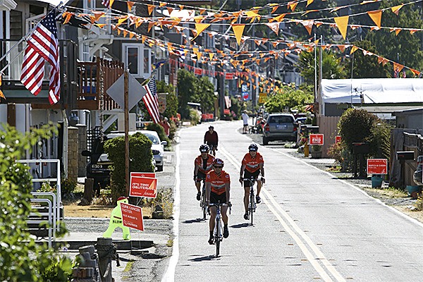 Cyclists were celebrated and cheered on during their rides.