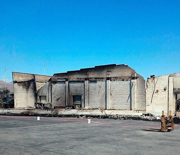 Many commercial buildings were destroyed in the Wenatchee wildfire.
