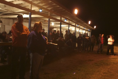 Members of the Kitsap Rifle and Revolver Club gather Sept. 9 after hearing that Russell Hauge