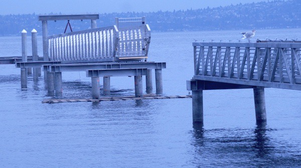 Work continues on the new Harper Pier