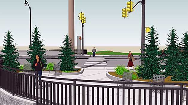 Concept art for the new Bucklin Hill Bridge design.