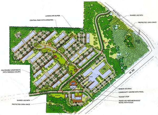 A look at the proposed Edward Rose & Sons neighborhood at State Route 305 and Bond Road. The Poulsbo City Council is expected to vote on the project June 28.