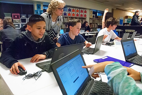 West Hills STEM Academy students Ryan Palomo