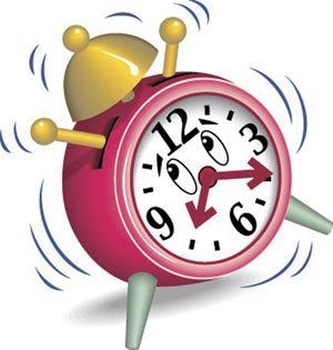 The clock is jumping forward.