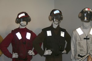 The different flight deck uniforms from the USS John C. Stennis are on display at theNaval Museum of the Pacific.