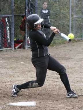 Eagle Meika Bumbalough hits a two-run homer Wednesday.