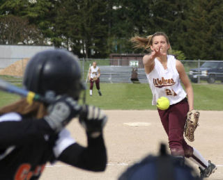 South Kitsap’s Alexis O’Dell came on in relief of starter Samantha Jacobs
