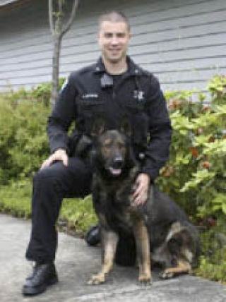 Deputy Joe Hedstrom with his K-9 partner
