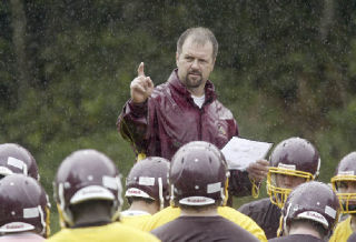 SK Coach D.J. Sigurdson and his team didn’t let a little stop them from starting presason practices on Wednesday.