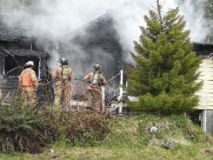 A home on Levin Road in Poulsbo caught fire Saturday after improperly disposed of oil-based paint rags spontaneously combusted.