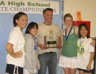 The Central Kitsap girls tennis team (from left: Katherine Sugimoto