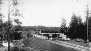The Agate Pass Bridge opened in the early 1950s to provide passage from Bainbridge to the Kitsap mainland.