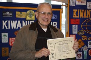 Clear Creek Task Force member Randy Peterson received the Everyday Hero award from the CK Kiwanis last week. He was presented with the award for his continued support in maintaining the Clear Creek Trail.
