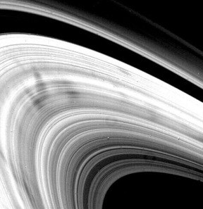 A close-up from NASA examines Saturn's rings of space rock and ice.