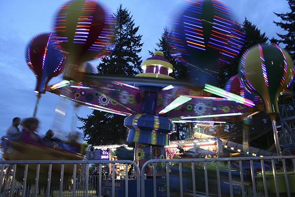 A night at the fair can be fun because of all the lights on all the rides. The Kitsap County Fair