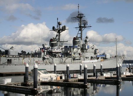 The USS Turner Joy sits at the ready for a spooky waterfront weekend for this year's haunted ship experience
