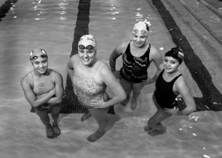 From left to right the state qualifying 200- and 400-free relay members