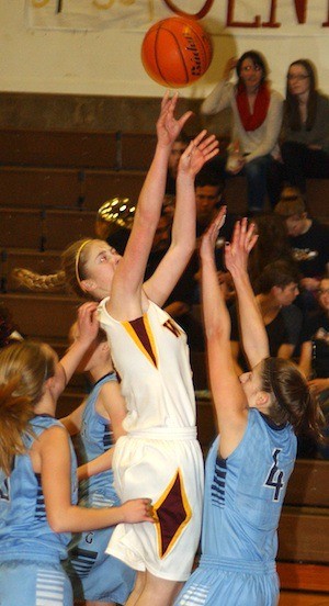 South Kitsap's Marybeth Bray shoots over a Gig Harbor defender.
