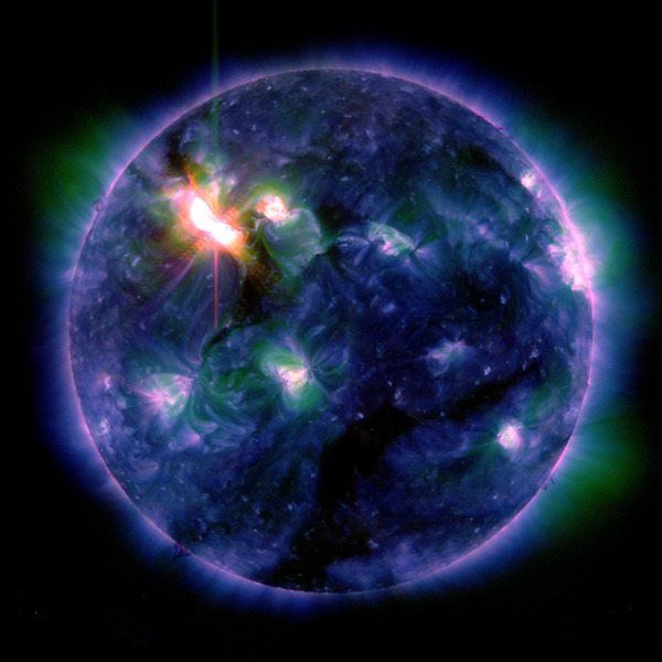NASA officials say solar particles ejected from the sun in this storm could reach Earth by Thursday afternoon