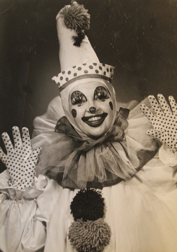 Jacquie Svidran as Happy the Clown in the 1960s.