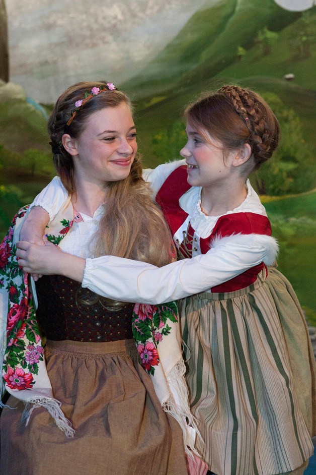 Delaney Anderson stars as Klara and Alyson McClung stars as Heidi in Port Gamble Theatre’s production of “Heidi