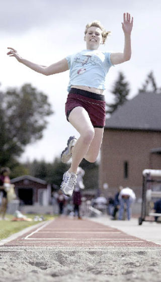 Senior Rachelle Jensen placed fourth at the April 19 South Kitsap Invitational in the triple jump.