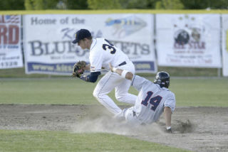 Infielder Aaron Johnson had five RBI in a game last week against Moses Lake