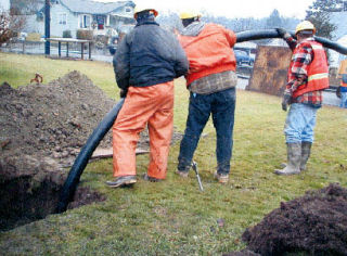A similar sewer system improvement project was conducted in Poulsbo on Avenue in 2000. The next is slated to start in August.