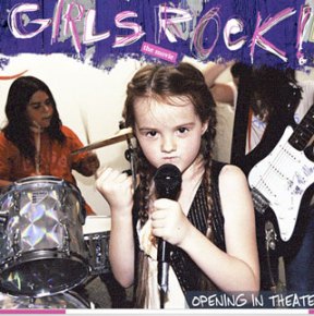 The poster for ‘Girls Rock!’ shows just one of the youngsters who discovered her wild side at the Portland music camp.