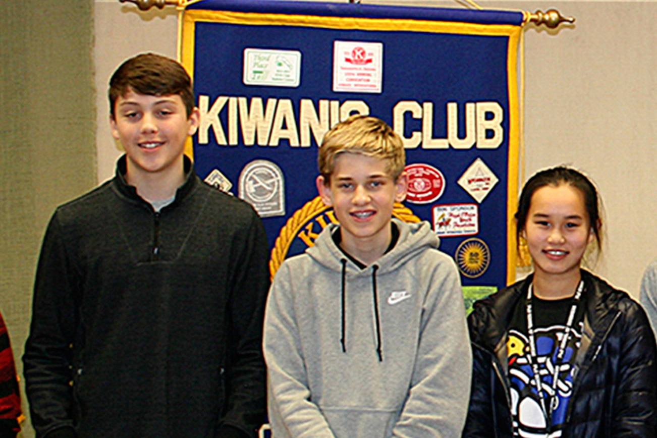 Kiwanis Club of Port Orchard Honors Students of the Month