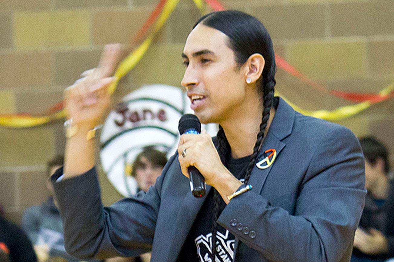 Actor Tatanka Means tells students: ‘See yourself doing and succeeding’