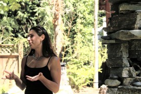 Indianola resident and Trillium School founder Kelly Asadorian opened her garden to residents and visitors for Saturday’s fund-raising tour. She was one of four people to open their private gardens