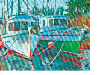 Robert Chouinard takes to the water for inspiration in his newest series of work now showing at the South Shore Gallery.