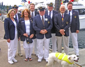 Kingston Cove Yacht Club commodores past and present are pictured above on opening day of boating season