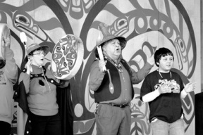 The elders and youngsters gathered last Friday in Little Boston to celebrate the opening of the new S'Klallam elders center.