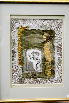 Judy Bryant creates mixed media collages such as this spring scene